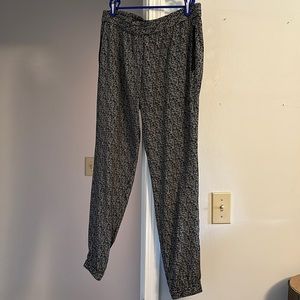 Black and white trousers